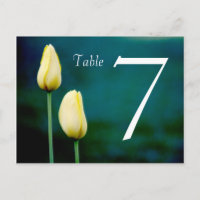 Doppelseitige Tulip-Tischkarte