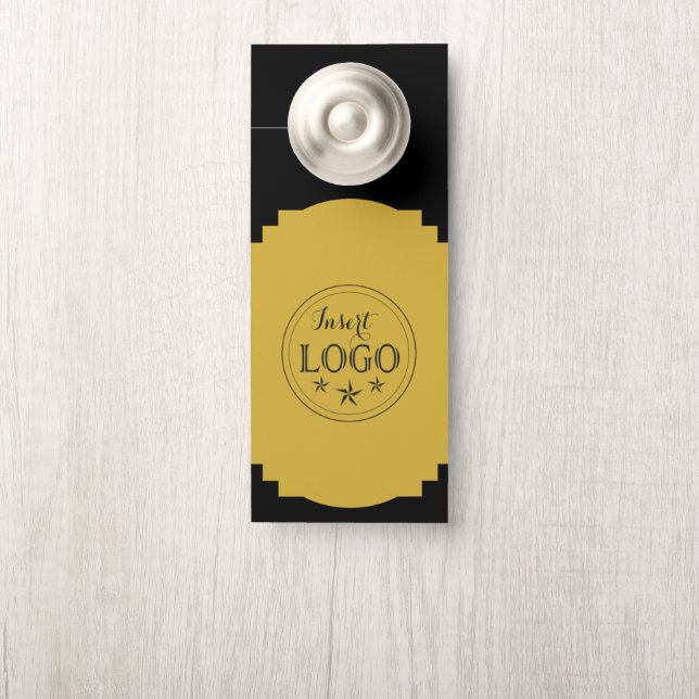 Doppelseitige Türverkleidung mit QR-Code und Logo Türanhänger (Auf Knauf)