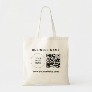 Doppelseitige URL-QR-Code Ihres Logos Tragetasche