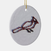 Doppelseitige Verzierung des Kardinals Keramikornament (Rechts)