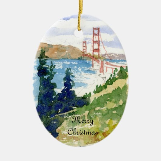 Doppelseitige Verzierung Golden gate bridges Keramikornament (Vorne)