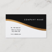 Doppelseitige Visitenkarte, schwarz u. weiß, Gold Visitenkarte (Rückseite)