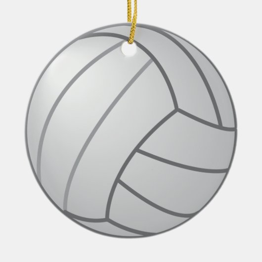 Doppelseitige Volleyball-Verzierung Keramikornament (Vorne)