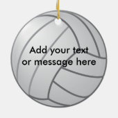 Doppelseitige Volleyball-Verzierung Keramikornament (Hinten)