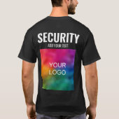 Doppelseitige Vorlage Moderne Mens Security T-Shirt (Rückseite)