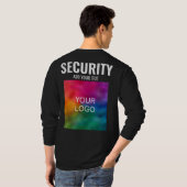 Doppelseitige Vorlage Moderne Mens Security T-Shirt (Schwarz voll)
