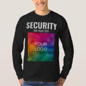 Doppelseitige Vorlage Moderne Mens Security T-Shirt (Vorderseite)