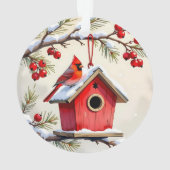 Doppelseitige Weihnachts-Kardinäle Ornament (Rückseite)