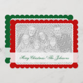 Doppelseitige Weihnachtskarte für zwei Fotos Feiertagskarte (Vorne/Hinten)