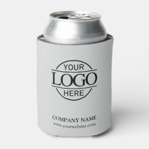 Doppelseitige Werbung mit dem Logo "Gray Custom Bu Dosenkühler