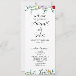 Doppelseitige Wildblume Hochzeitszeremonie mit Fla