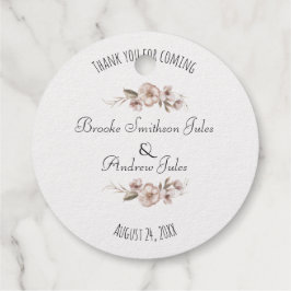 Doppelseitige Wildblumen Hochzeit Danke Geschenkanhänger