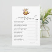 Doppelseitige Würden Sie lieber Brautparty-Spiele Einladung (Stehend Vorderseite)