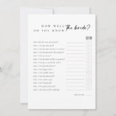 Doppelseitige Würden Sie lieber Brautparty-Spiele Einladung (Vorderseite)