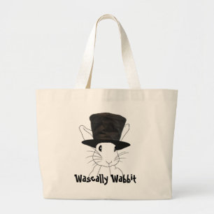 Doppelseitigen Wabbit-Text Jumbo Stoffbeutel