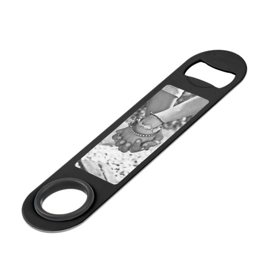 Doppelseitiger 2-Foto-Flaschenöffner Speed Flaschenöffner (Rückseite Schrägansicht)