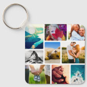 Doppelseitiger 9 Fotomaterial White Metal Schlüsse Schlüsselanhänger (Vorderseite)