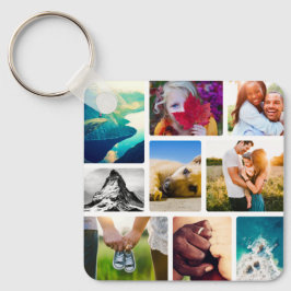 Doppelseitiger 9 Fotomaterial White Metal Schlüsse Schlüsselanhänger