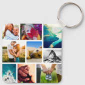 Doppelseitiger 9 Fotomaterial White Metal Schlüsse Schlüsselanhänger (Rückseite)