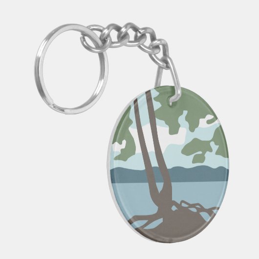 Doppelseitiger Acryl-Schlüsselanhänger Schlüsselanhänger (Vorderseite links)