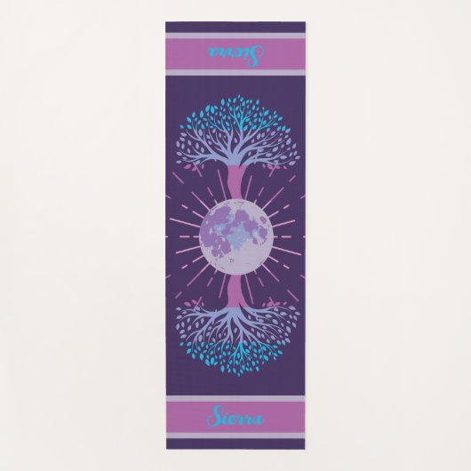 Doppelseitiger Baum des Mondes Yogamatte (Vorderseite)