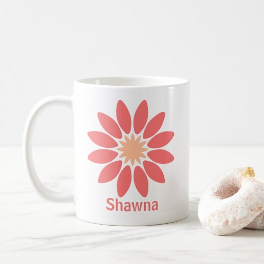 Doppelseitiger benutzerdefinierter Text und stilis Kaffeetasse (Mit Donut)