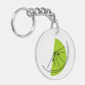 Doppelseitiger Citrus-Limon-Monogramm-Kreis Schlüsselanhänger (Vorderseite links)