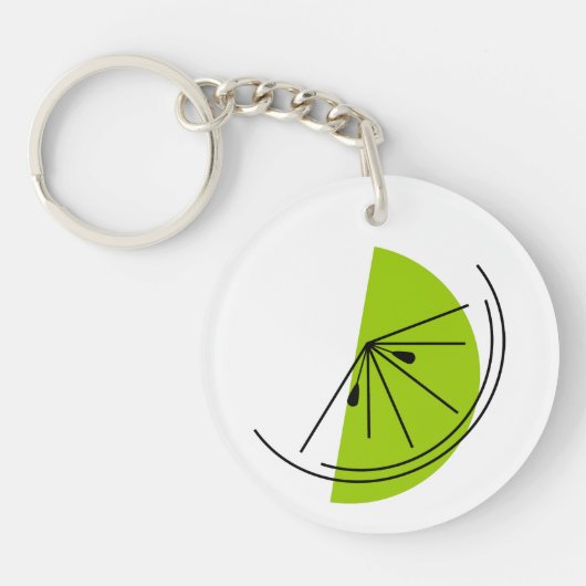 Doppelseitiger Citrus-Limon-Monogramm-Kreis Schlüsselanhänger (Vorderseite)
