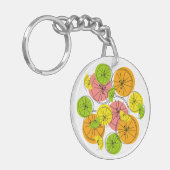 Doppelseitiger Citrus Monogram Schlüsselanhänger (Vorderseite links)