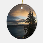 Doppelseitiger Crater See in der Winter-Verzierung Keramik Ornament (Links)