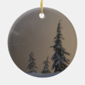 Doppelseitiger Crater See in der Winter-Verzierung Keramik Ornament (Hinten)