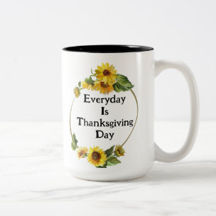 Doppelseitiger Druck EIDT Jeden Tag Ist Erntedankf Zweifarbige Tasse