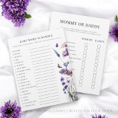 Doppelseitiger Flyer für Babydusche