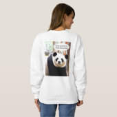 Doppelseitiger Hamlet Shakespeare Zitat Panda Bär Sweatshirt (Schwarz voll)