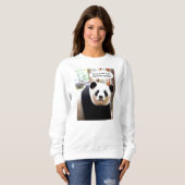 Doppelseitiger Hamlet Shakespeare Zitat Panda Bär Sweatshirt (Vorne ganz)