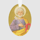 Doppelseitiger Hl. Petrus (PM 07) Acryl Ornament (Rückseite)