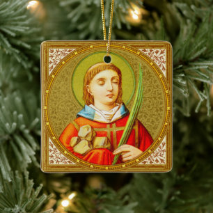 Doppelseitiger Hl. Sebastian (SNV 24) Quadrat Kera Keramikornament
