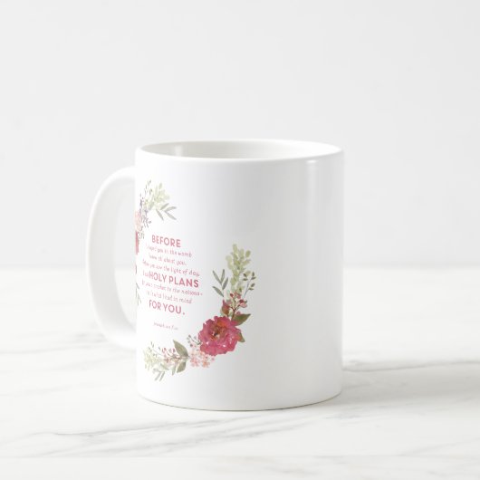 Doppelseitiger Jeremiah 1:5 Tasse (Vorderseite Links)