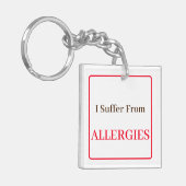 Doppelseitiger Keyring - Ich leide unter Allergien Schlüsselanhänger (Vorderseite links)