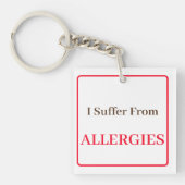 Doppelseitiger Keyring - Ich leide unter Allergien Schlüsselanhänger (Vorderseite)