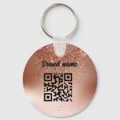 Doppelseitiger Logo-QR-Code-Blumen-Schlüsselanhäng Schlüsselanhänger (Rückseite)