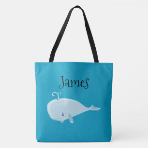Doppelseitiger niedlicher Wal-personalisierte Tasche