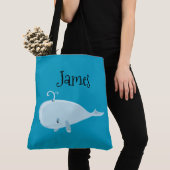 Doppelseitiger niedlicher Wal-personalisierte Tasche (Von Nahem)