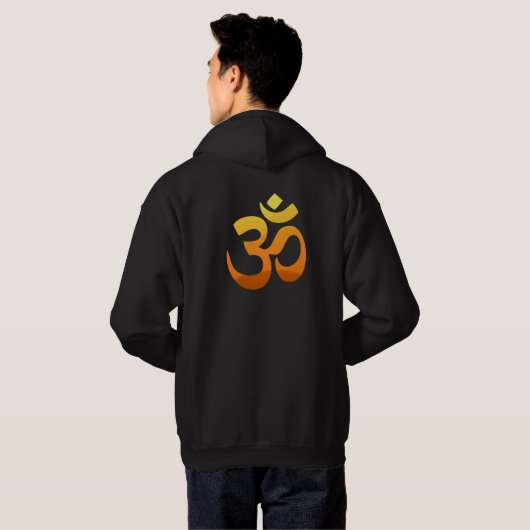 Doppelseitiger Om Mantra Symbol Yoga Männer Hoodie (Schwarz voll)