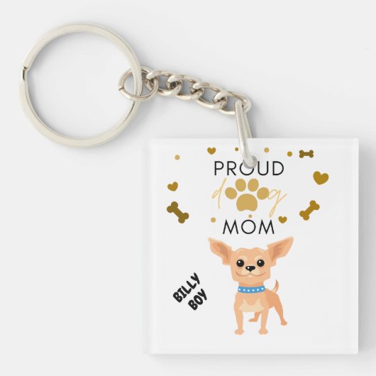 Doppelseitiger Schlüsselanhänger "CHIHUAHUA" aus A (Vorderseite)