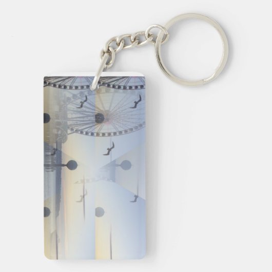 DOPPELSEITIGER SEATTLEschlüsselring Schlüsselanhänger (Rückseite)