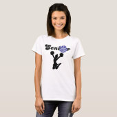 Doppelseitiger Senior Cheerleader Blau & Grau T-Shirt (Vorne ganz)