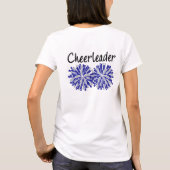Doppelseitiger Senior Cheerleader Blau & Grau T-Shirt (Rückseite)