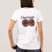 Doppelseitiger Senior Cheerleader Blau & Orange  T-Shirt (Rückseite)