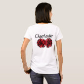 Doppelseitiger Senior Cheerleader Rot & Schwarz T-Shirt (Schwarz voll)